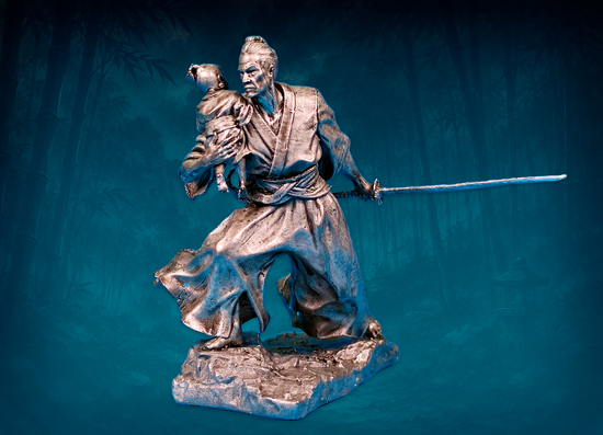 Samurai Protecting His Son