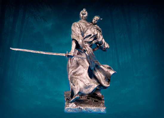 Samurai Protecting His Son