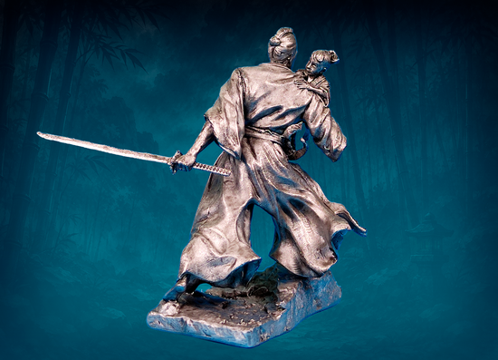 Samurai Protecting His Son
