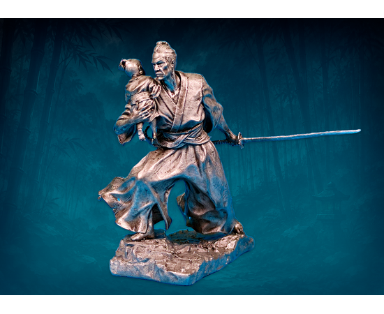 Samurai Protecting His Son