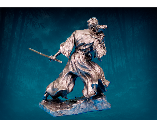 Samurai Protecting His Son